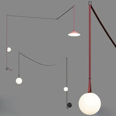 Minimalist Pendant Lamp Set 3d model