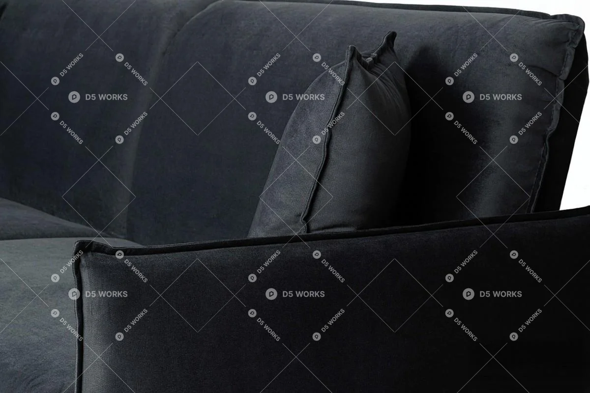 Three-seater Sofa 3d model thumbnail 4