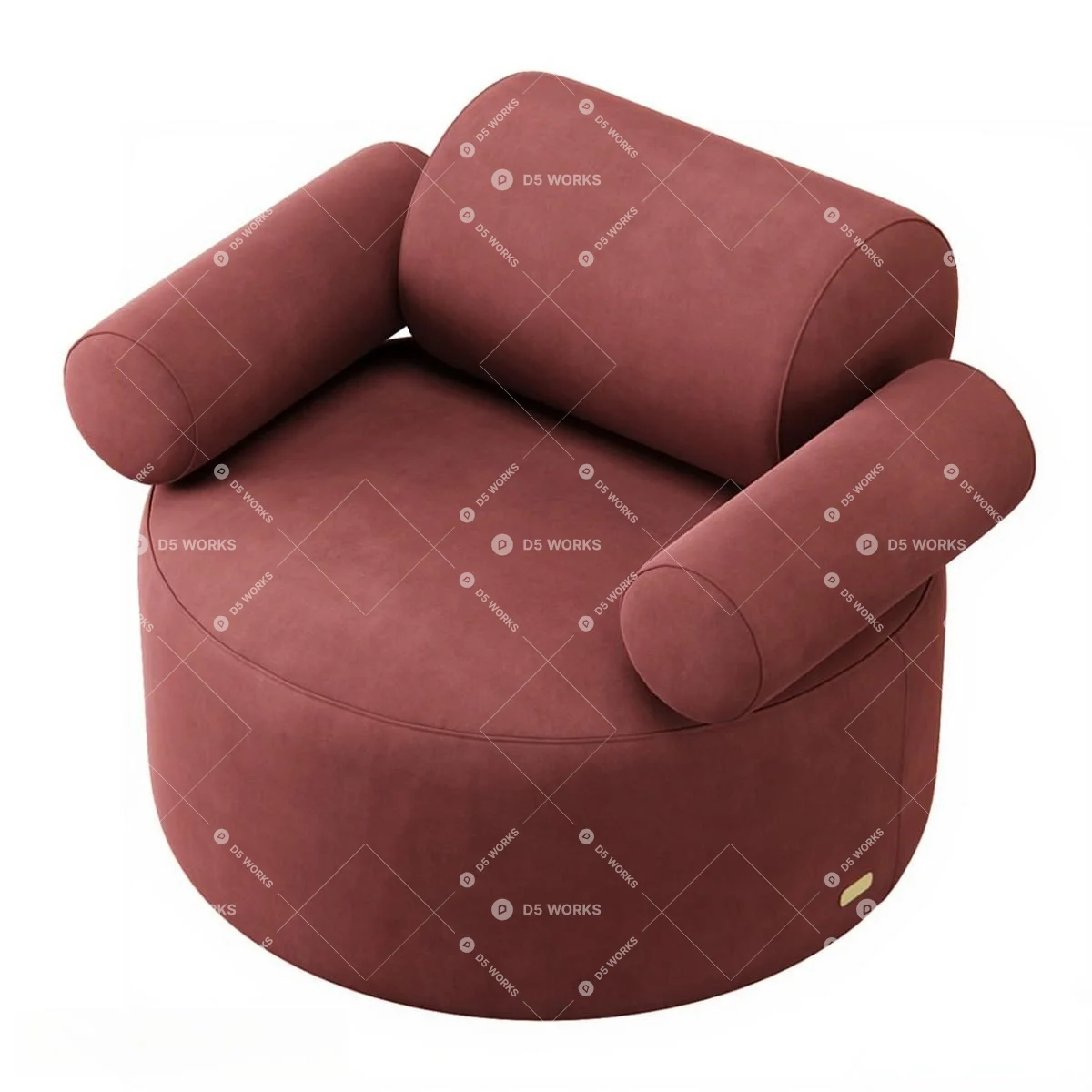 Modern Single Sofa 3d model thumbnail 2