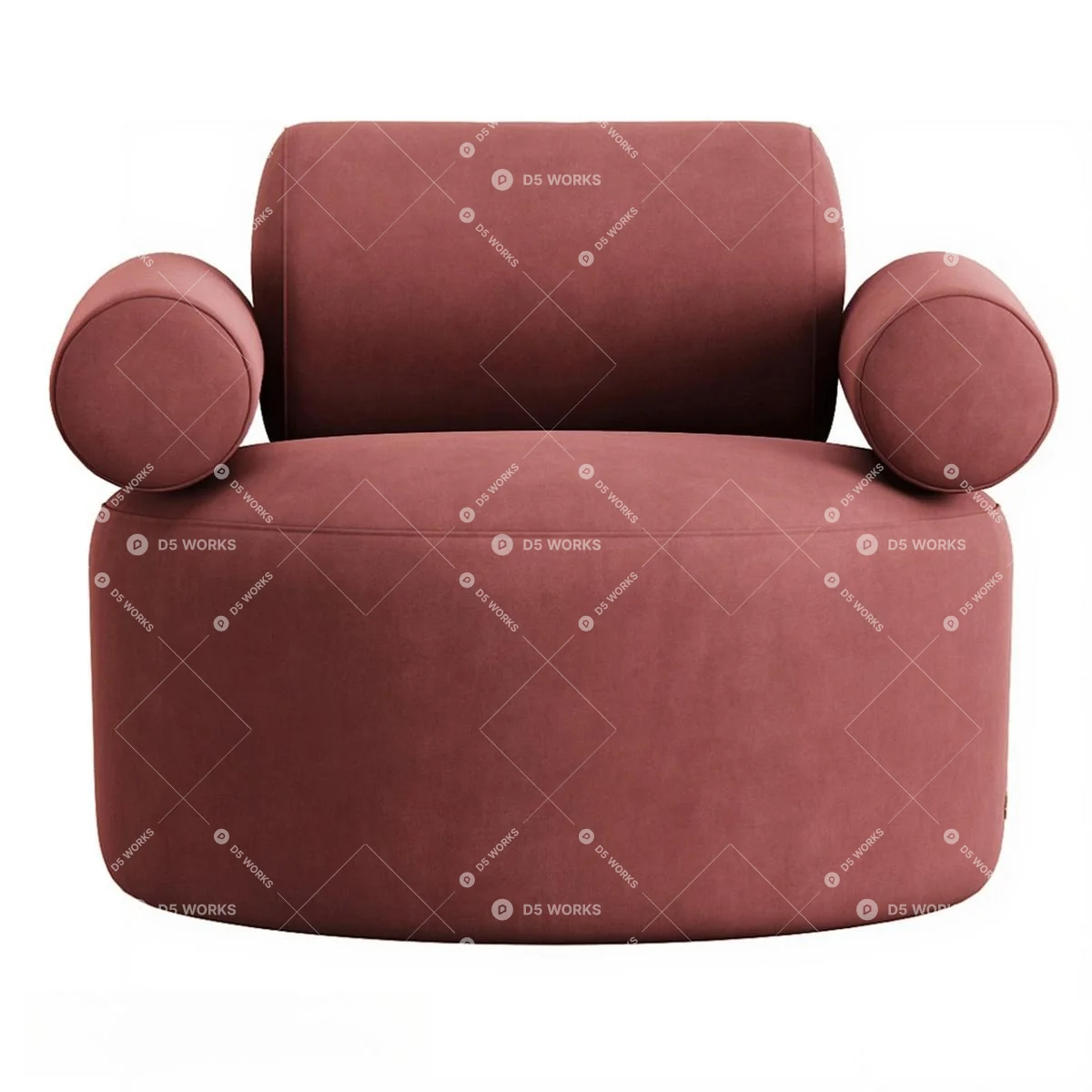Modern Single Sofa 3d model thumbnail 3