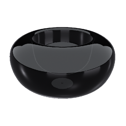 Other Decorations Modern dark round glass fruit bowl