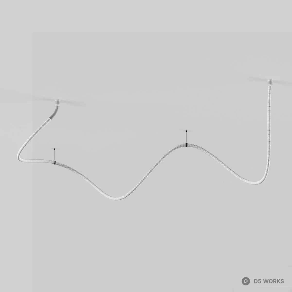Minimalist Linear Wall Light 3d model thumbnail 4