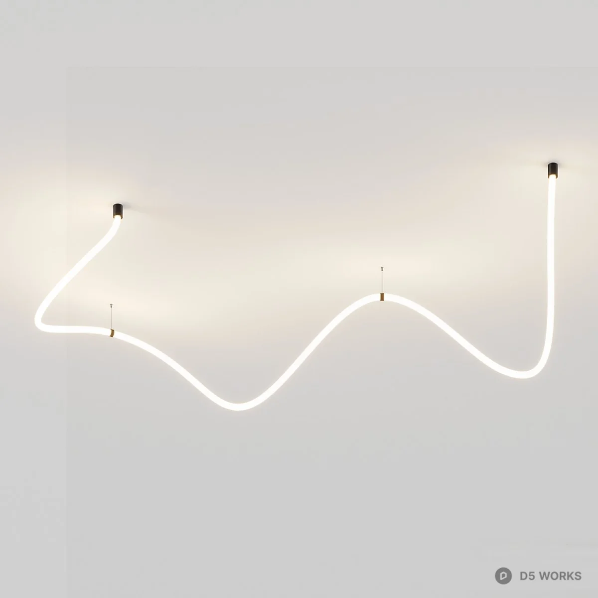 Minimalist Linear Wall Light 3d model thumbnail 3