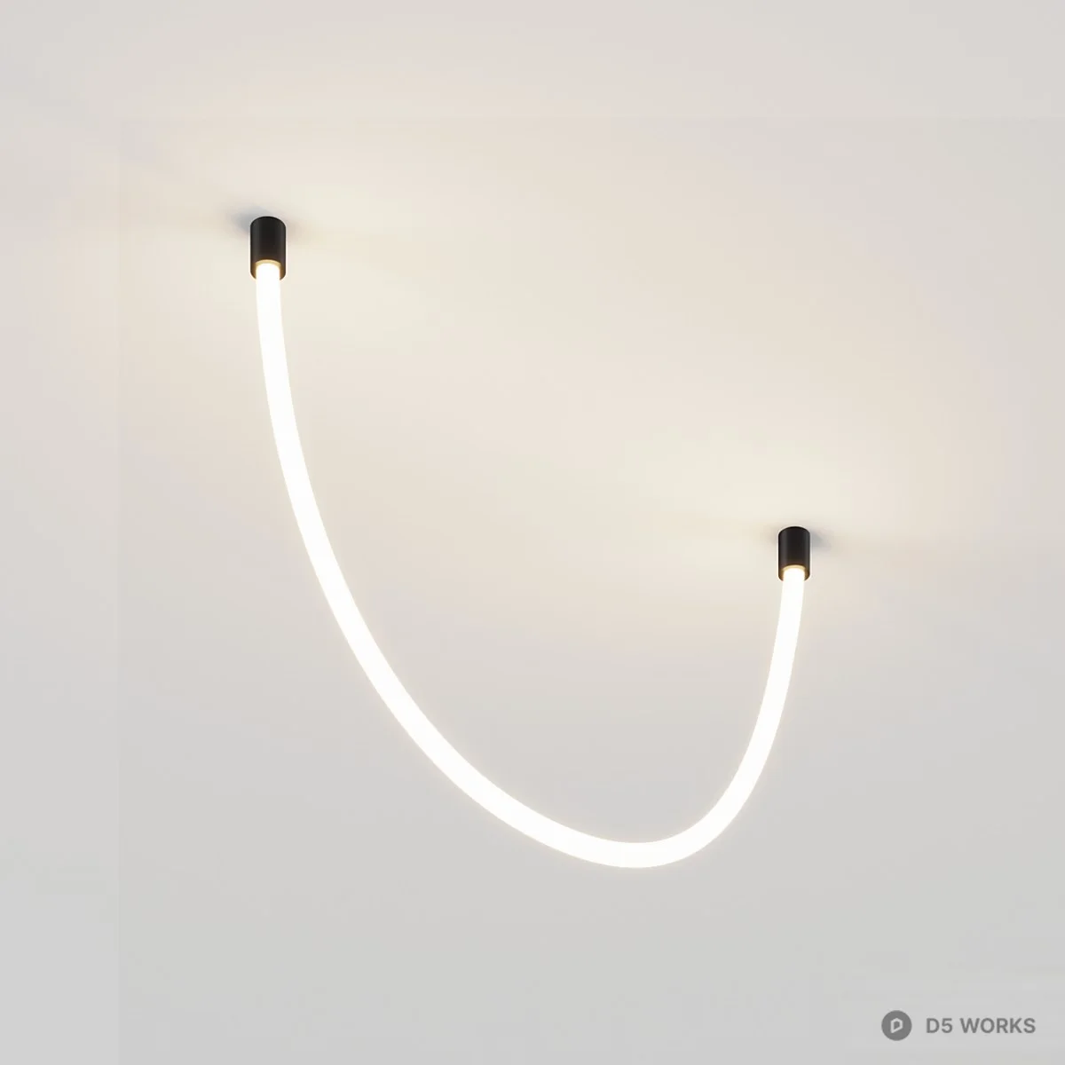 Minimalist Linear Wall Light 3d model thumbnail 2