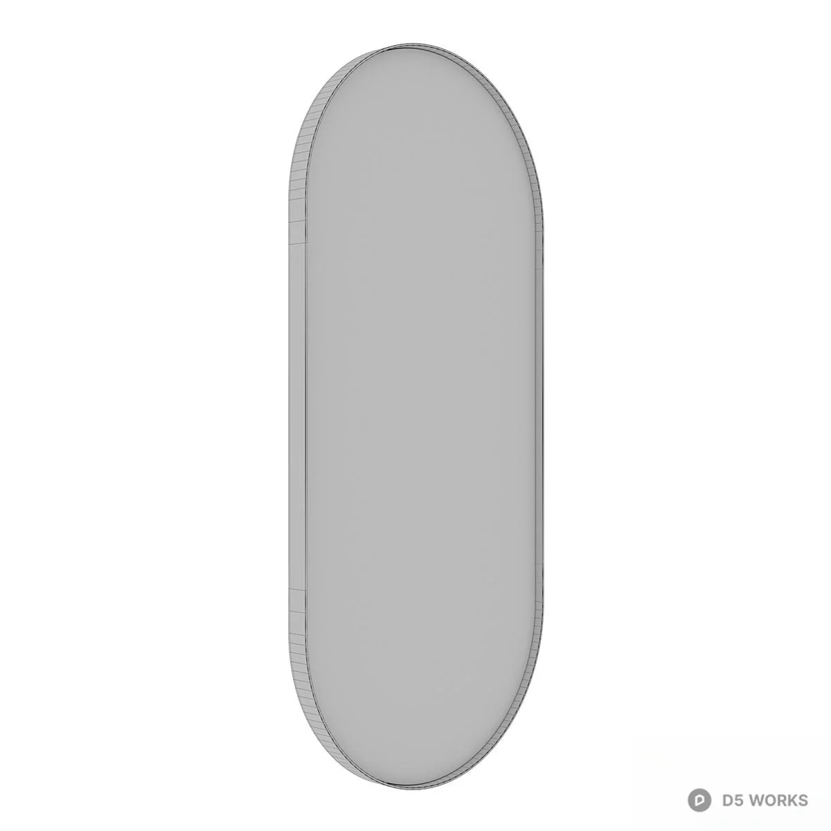 Oval Frame Mirror 3d model thumbnail 3