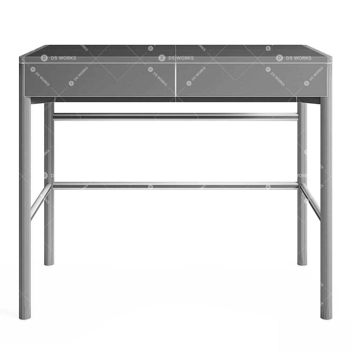 Writing Desk 3d model thumbnail 5