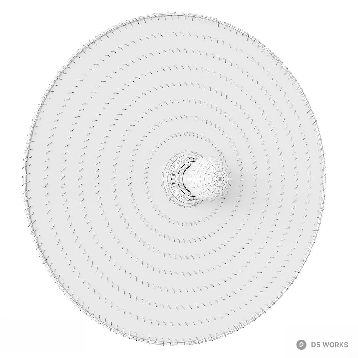 Woven Mesh Ceiling Light 3d model thumbnail 3