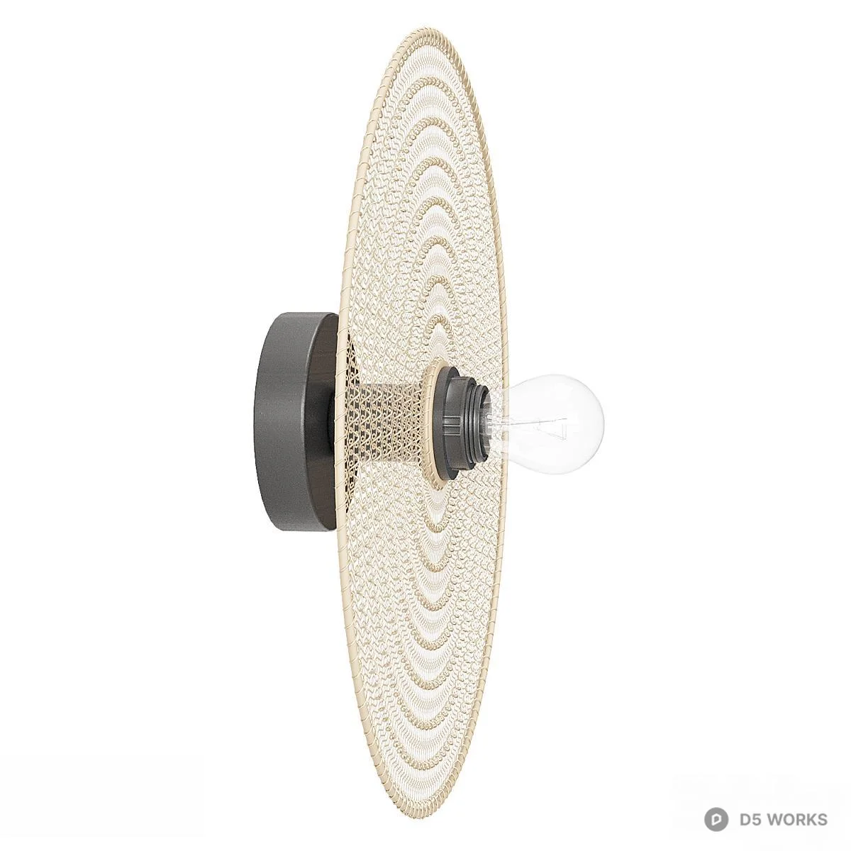 Woven Mesh Ceiling Light 3d model thumbnail 2