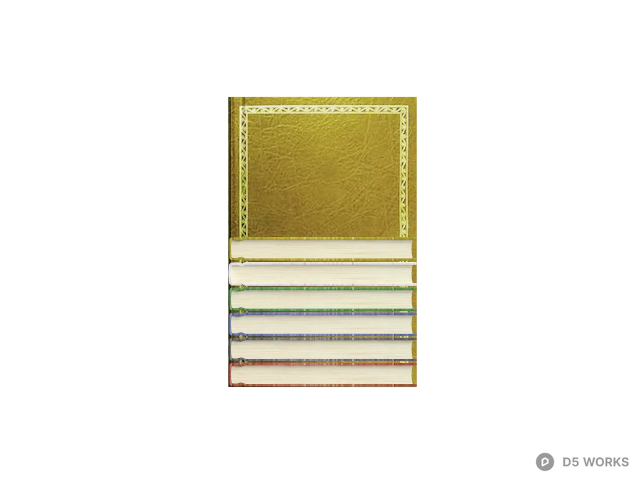 Stacked Hardcover Books With Gilded Edges 3d model thumbnail 2