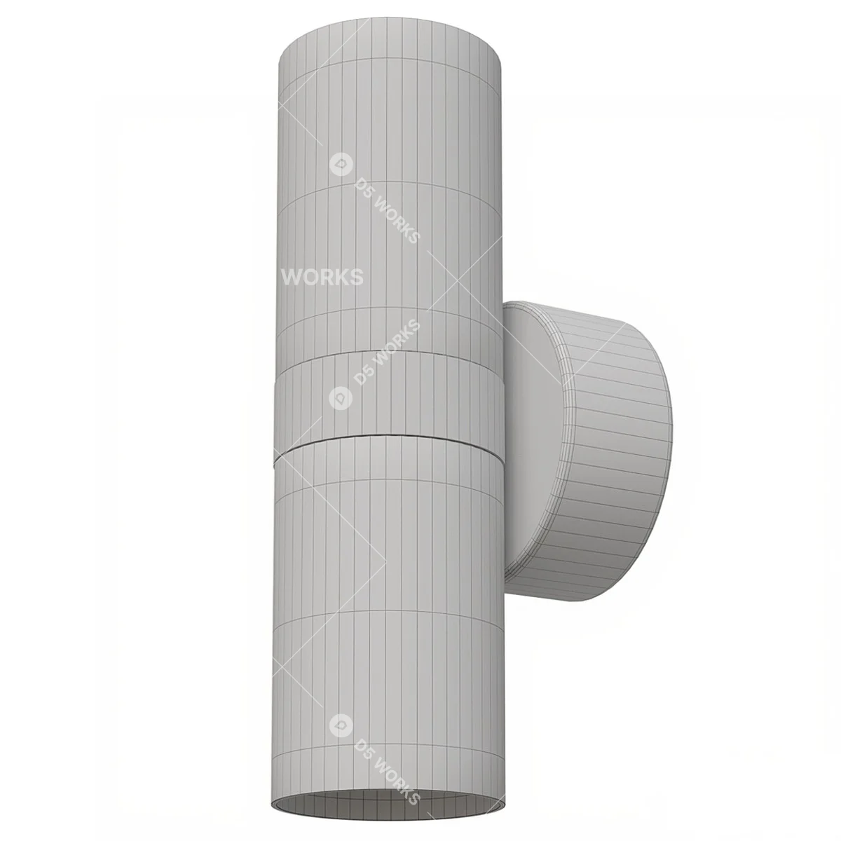 Matte Black And Brass Wall Lamp 3d model thumbnail 3