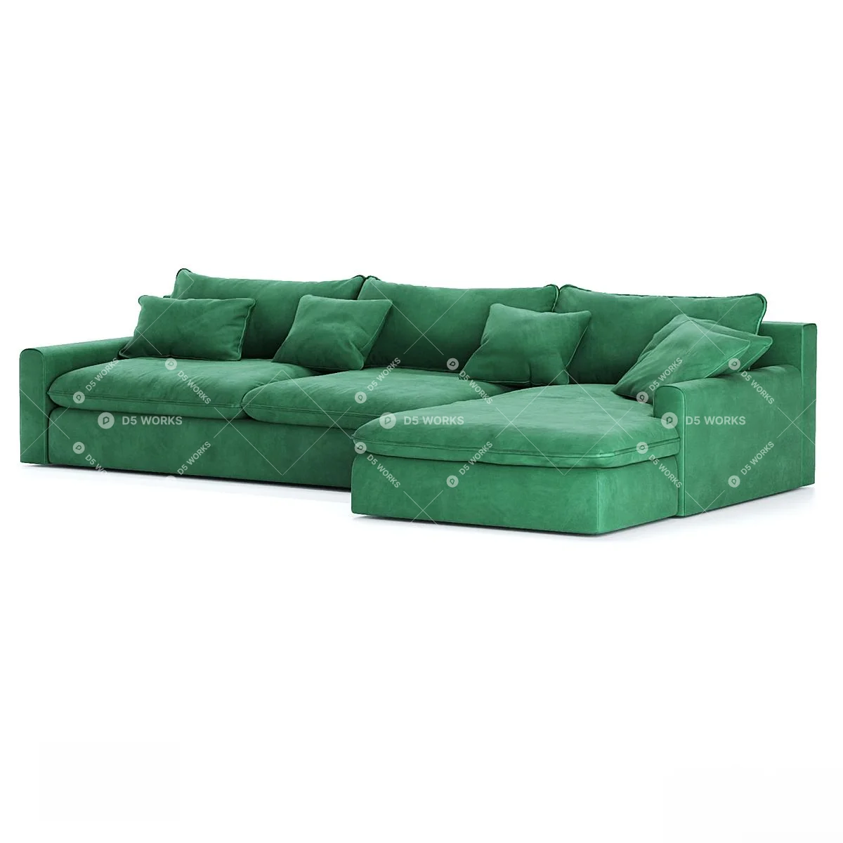 Postmodern Multi-seater Sofa 3d model thumbnail 4
