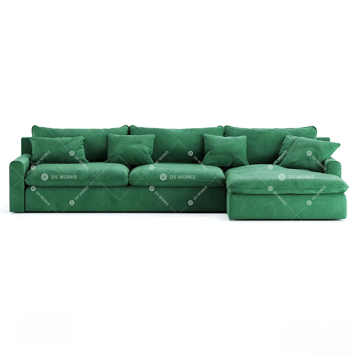 Postmodern Multi-seater Sofa 3d model thumbnail 3