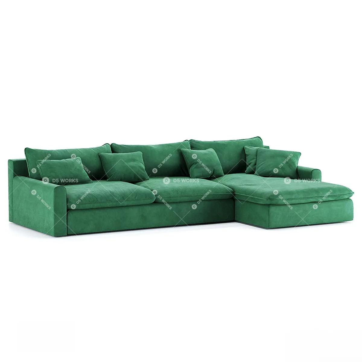 Postmodern Multi-seater Sofa 3d model thumbnail 2
