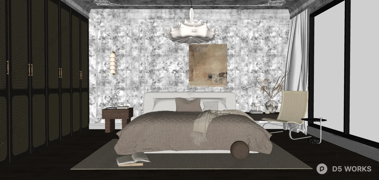 Modern Home Bedroom 3d model thumbnail 2