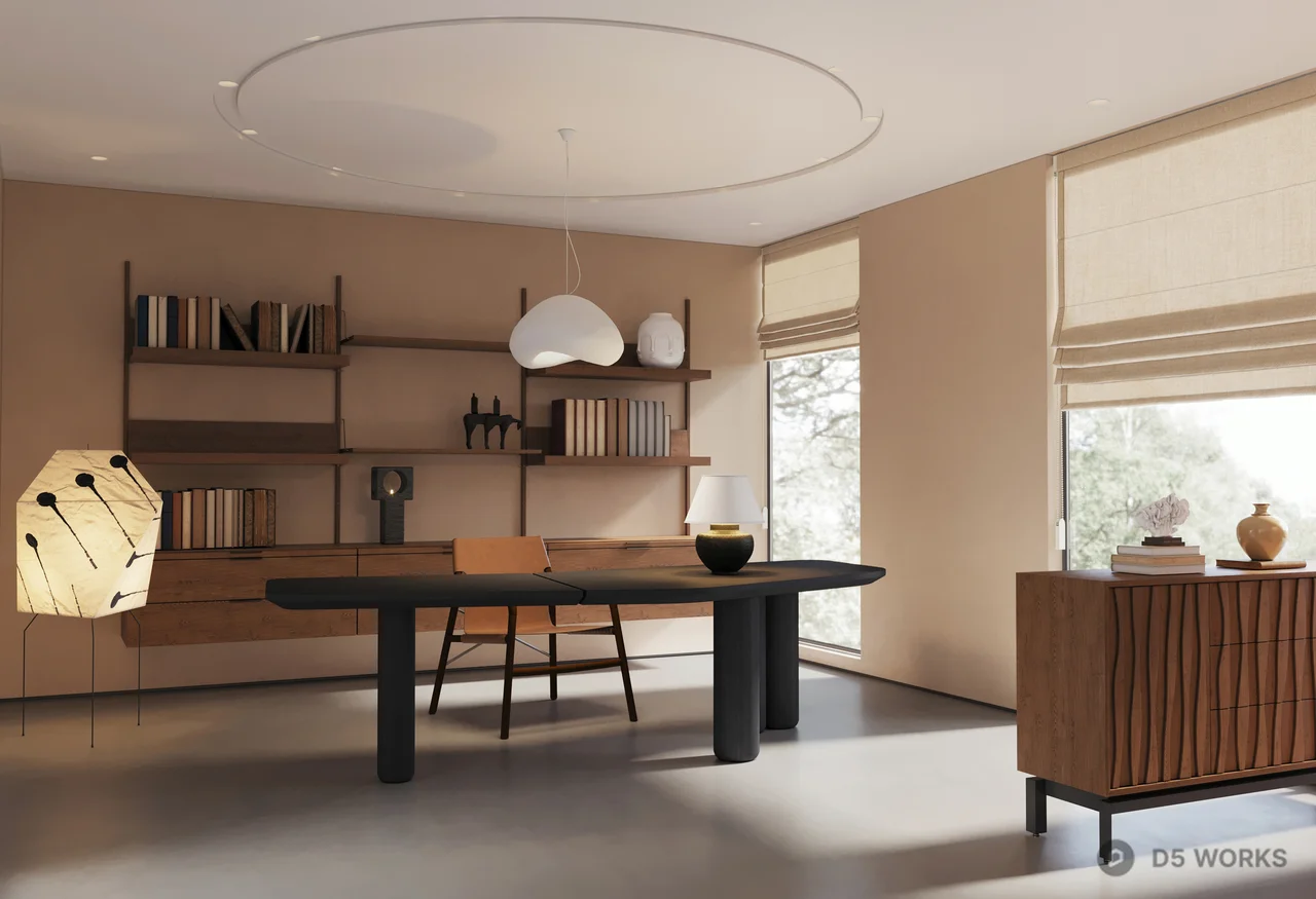 Contemporary Meeting Room With Minimalist Design 3d model thumbnail 3