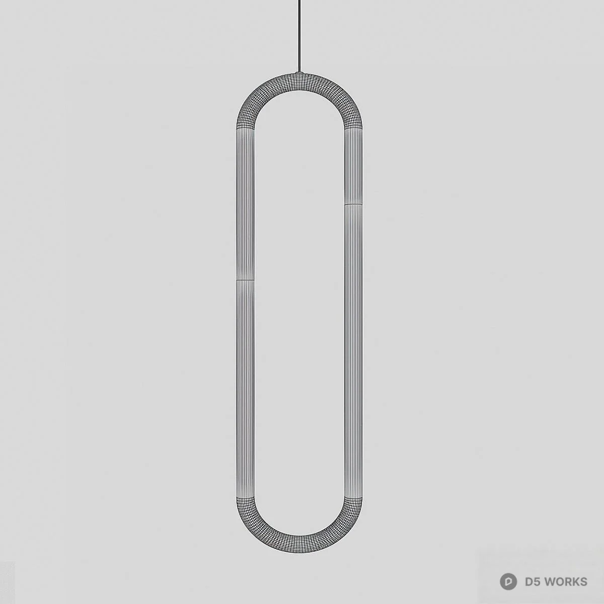 Minimalist U Shaped Pendant Light 3d model thumbnail 2