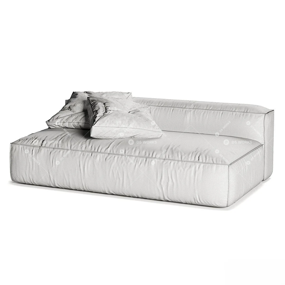 Three-seater Sofa 3d model thumbnail 2