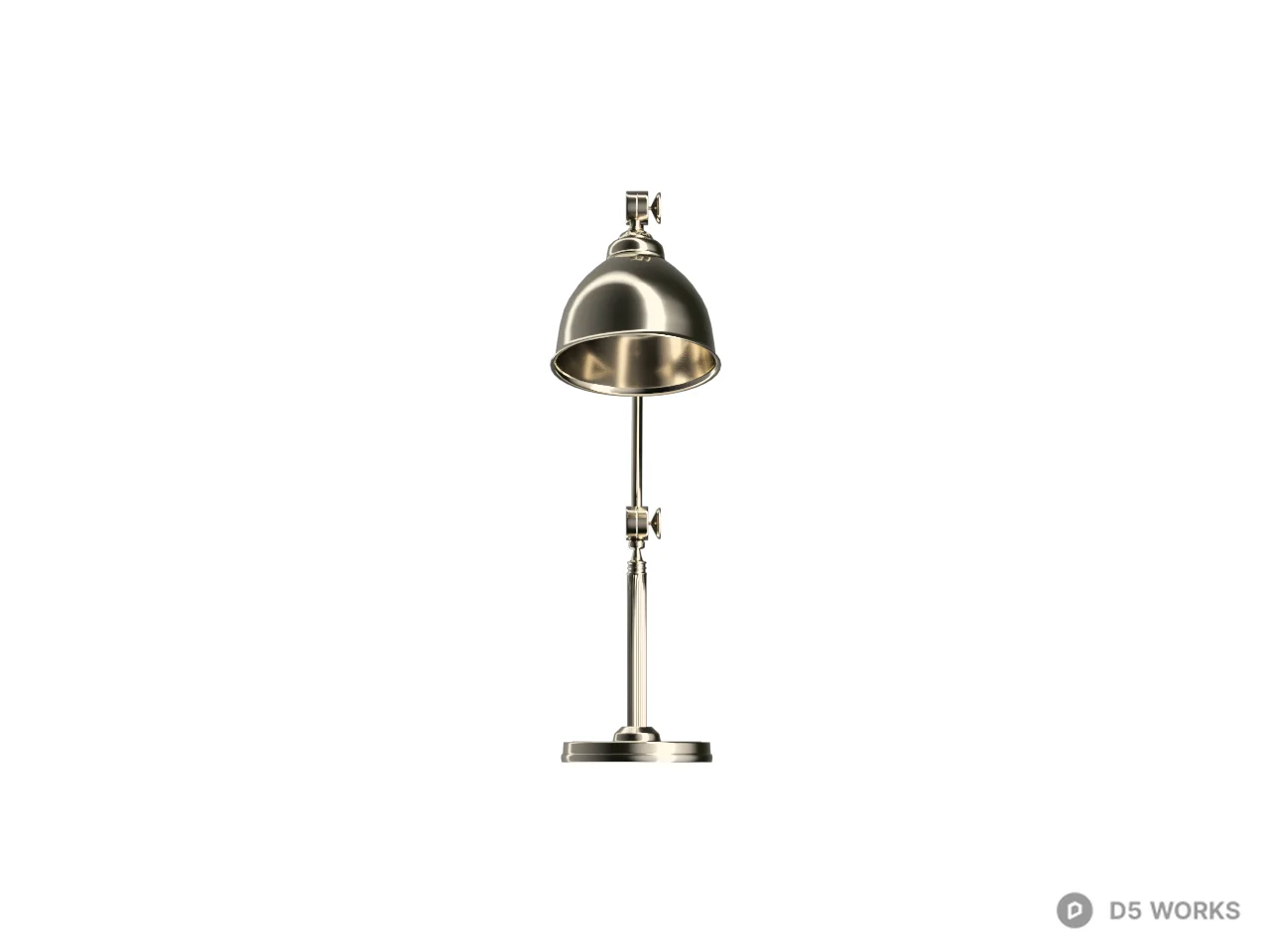 Minimalist Metal Desk Lamp 3d model thumbnail 2
