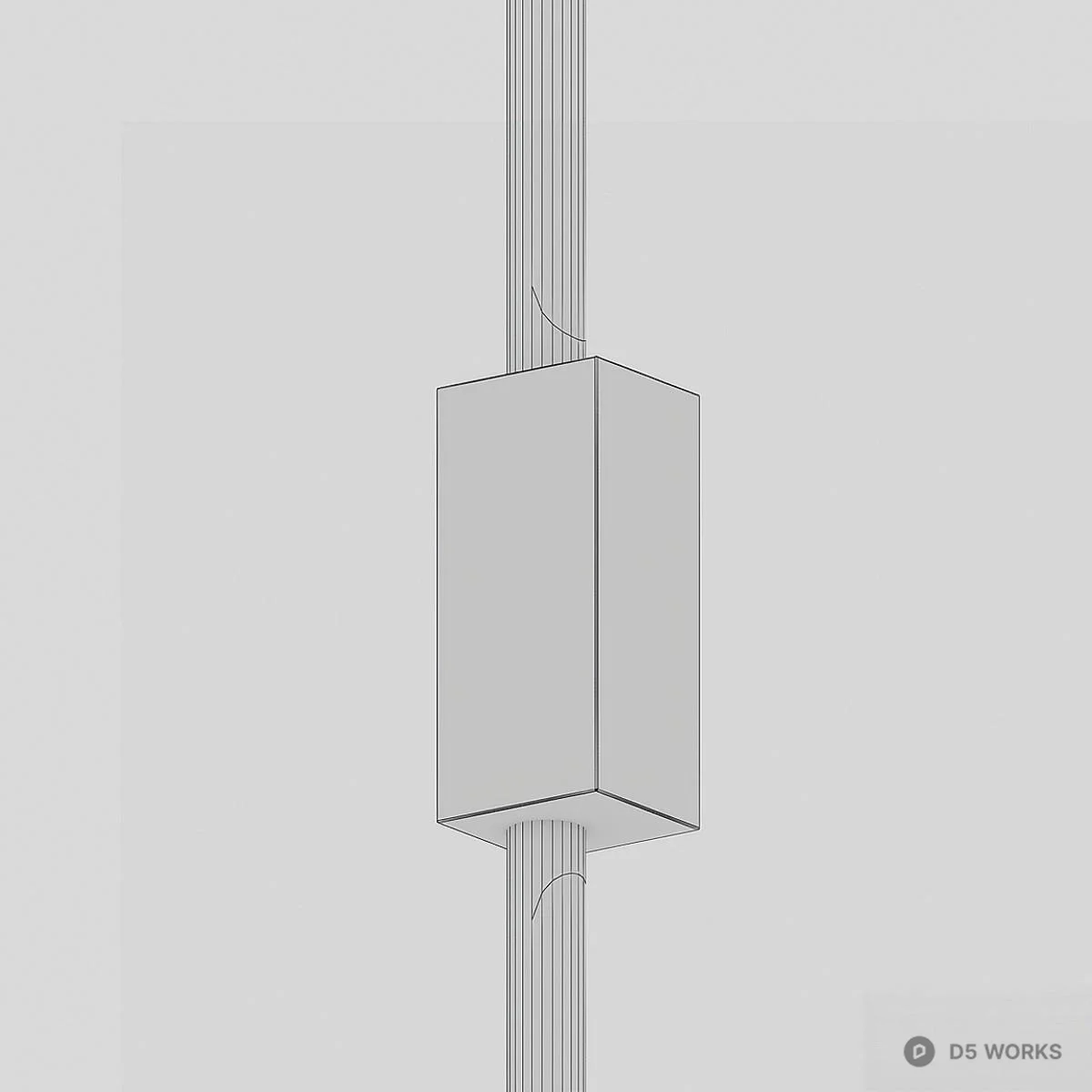 Minimalist Linear Wall Lamp 3d model thumbnail 2