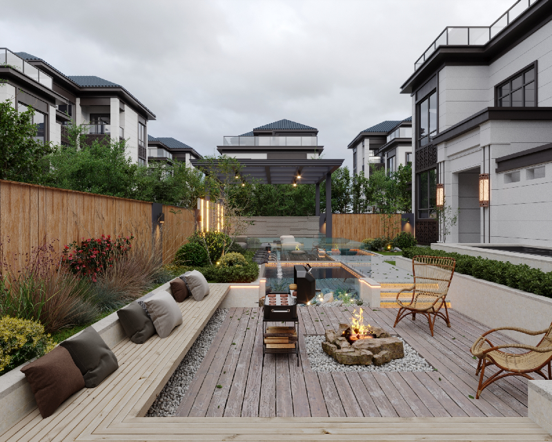 Modern Residential Courtyard