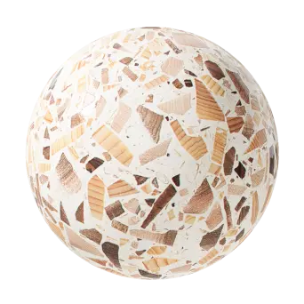 Yellow stone slate terrazzo