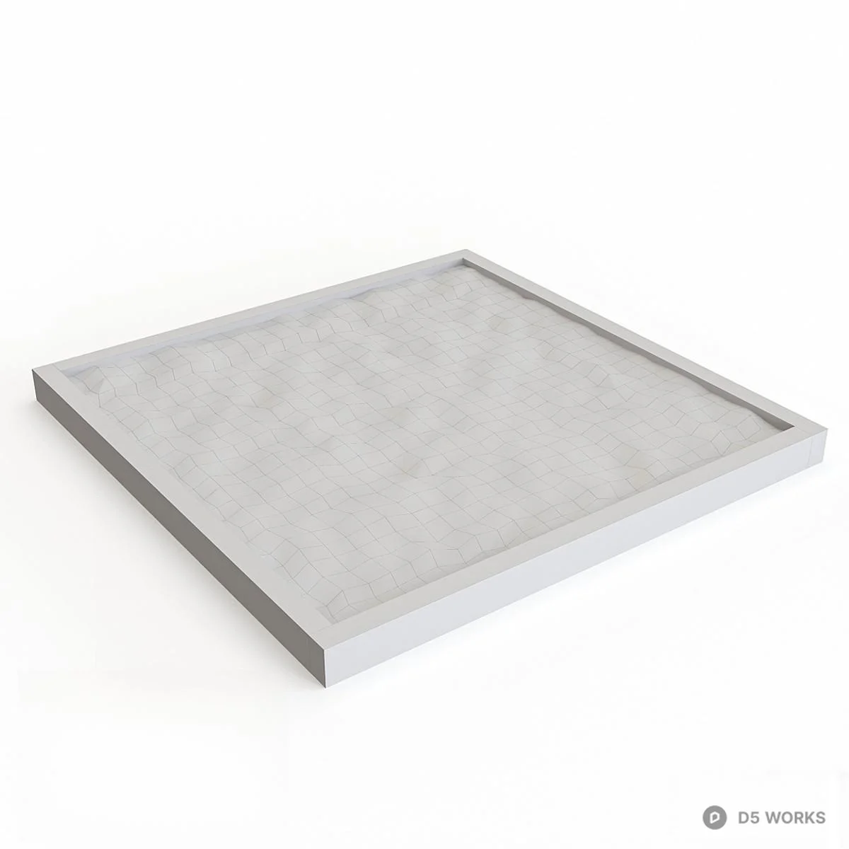 Wooden Sand Tray 3d model thumbnail 3