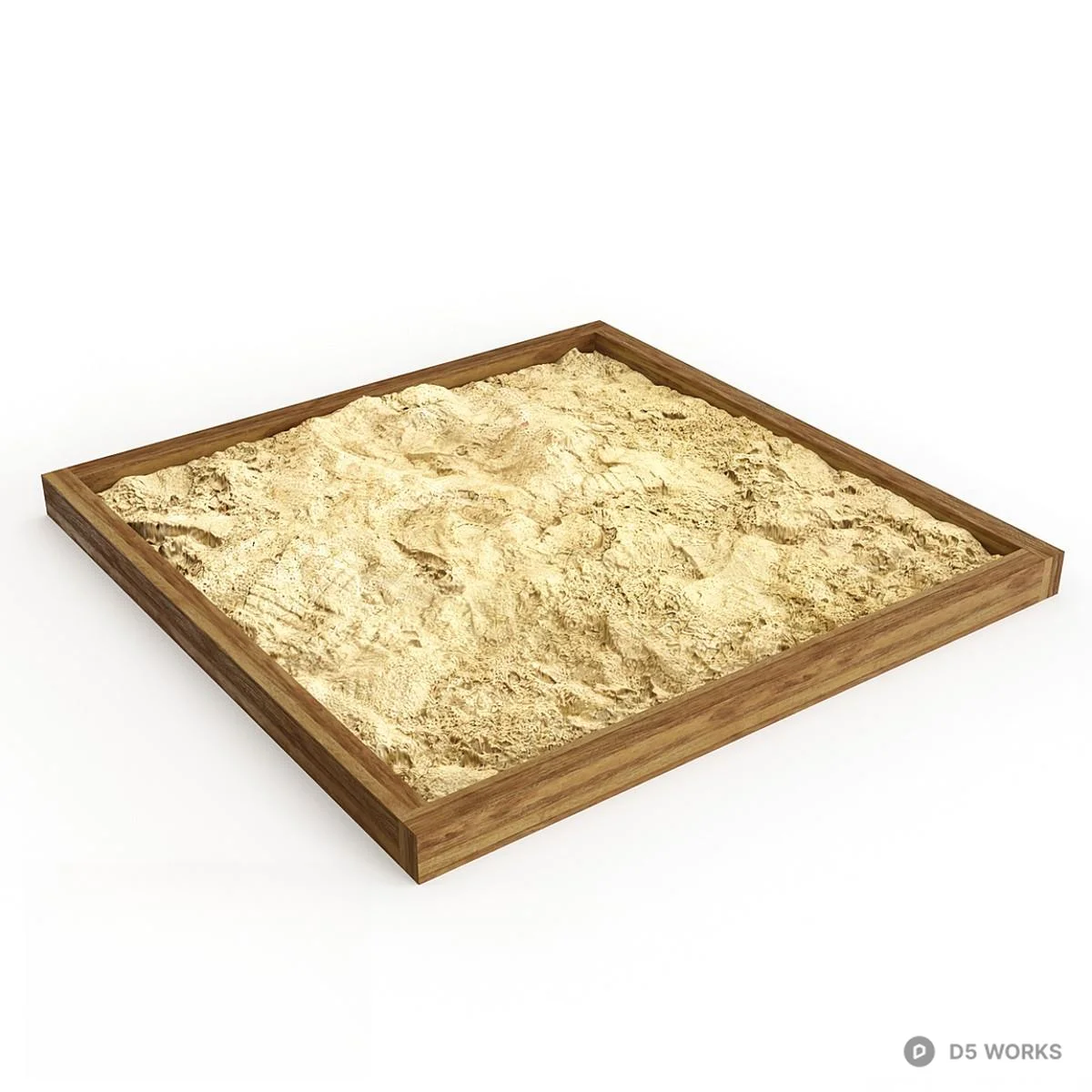 Wooden Sand Tray 3d model - Image 1