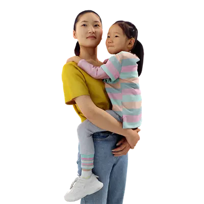 Mother and daughter 02 3d model