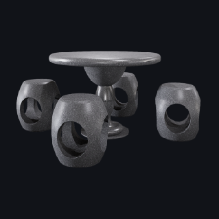 Outdoor Table & Chairs Set Outdoor stone table combination