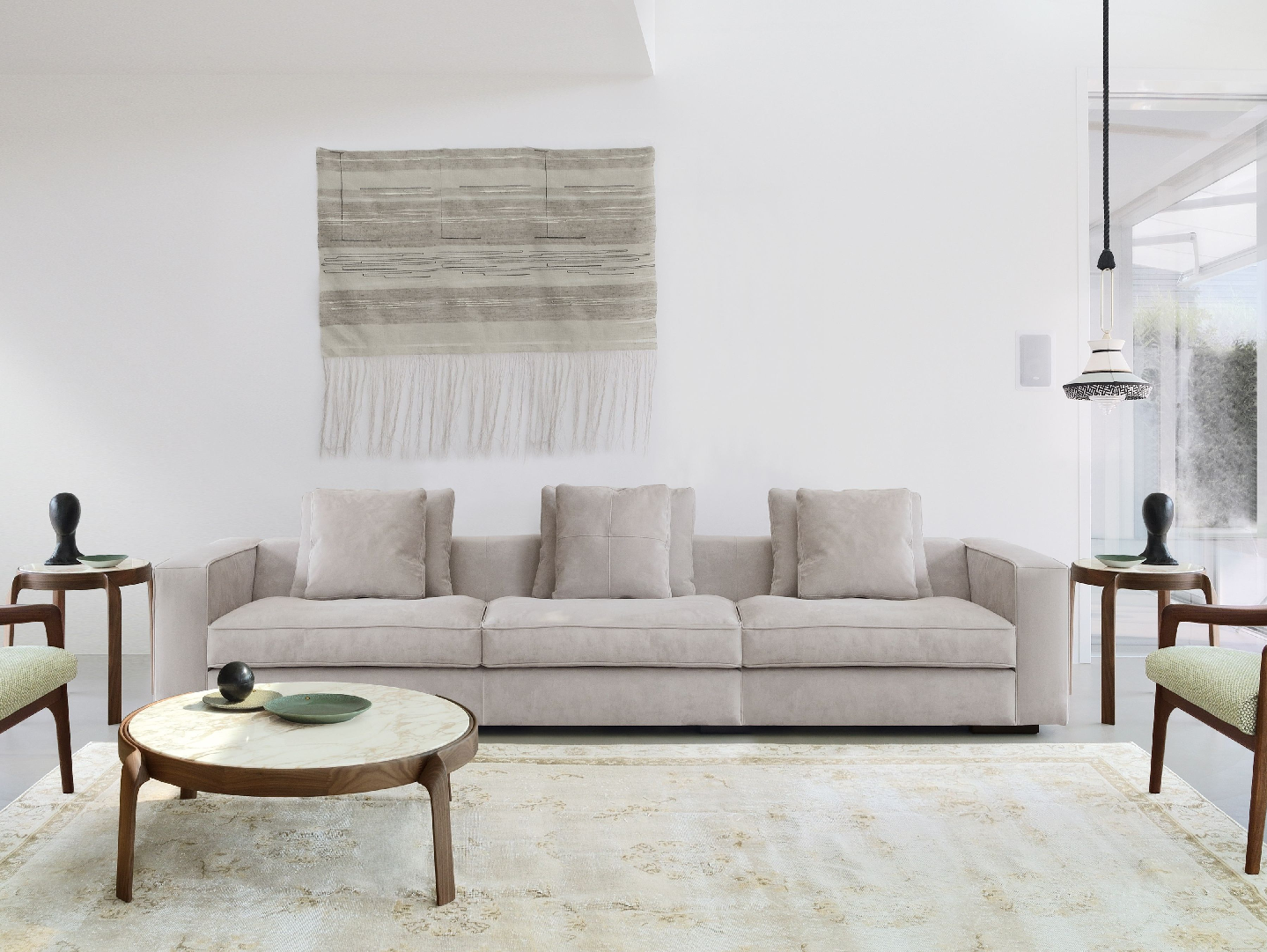 Modern Three-seater Sofa 