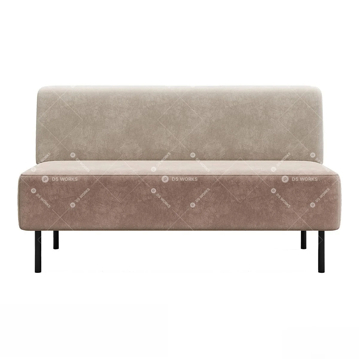 Two-seater Sofa 3d model thumbnail 3