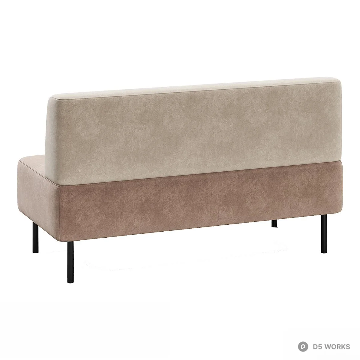 Minimalist Two Seater Sofa 3d model thumbnail 2