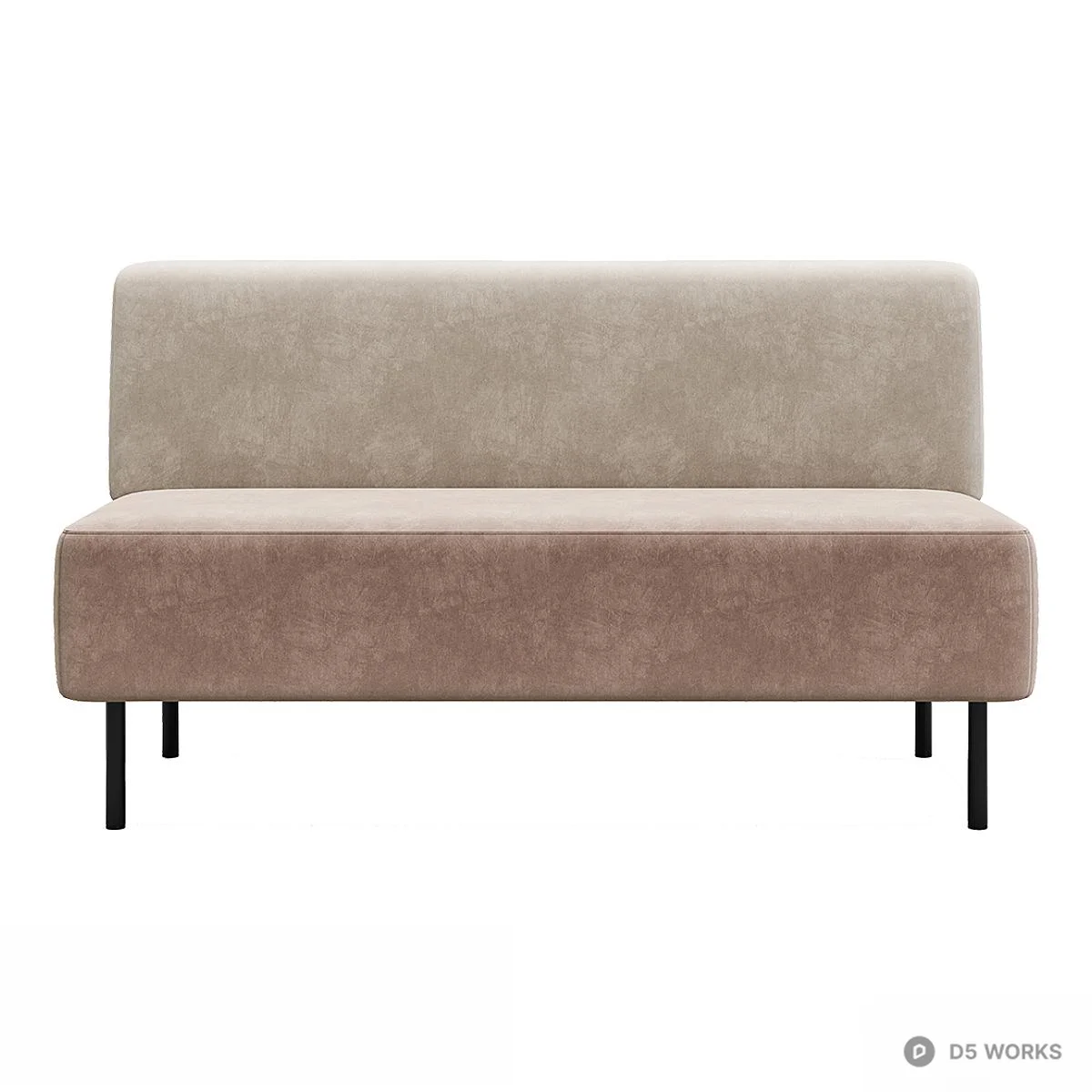 Minimalist Two Seater Sofa 3d model thumbnail 3