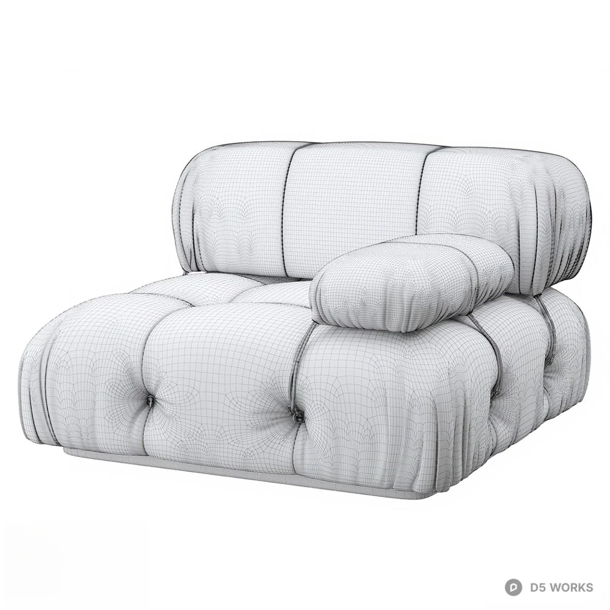 Retro Single Sofa 3d model thumbnail 2