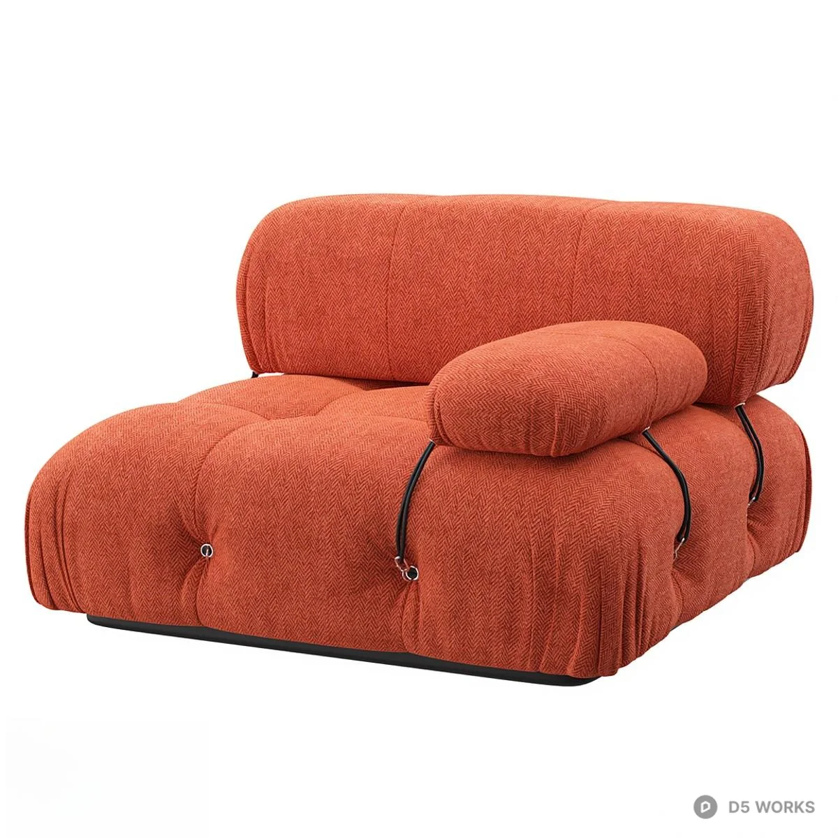 Retro Single Sofa 3d model - Image 1