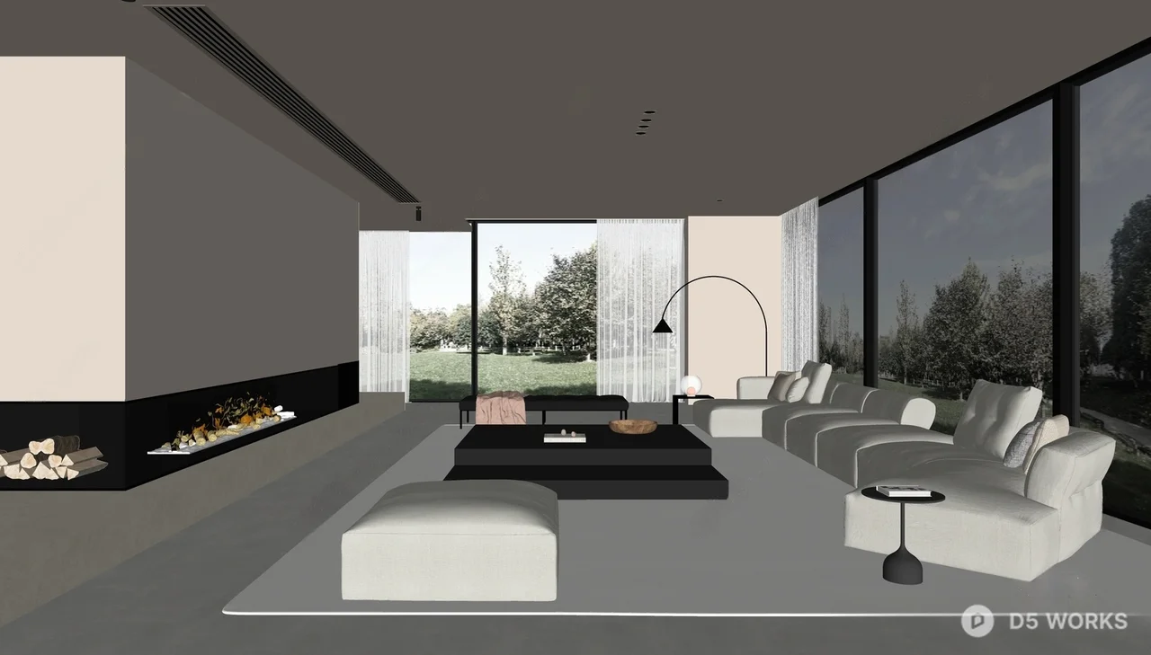 Minimalist Glass Cylinder Pendant Light 3d model thumbnail 2