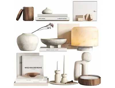 Minimalist Decorative Objects Set 3d model