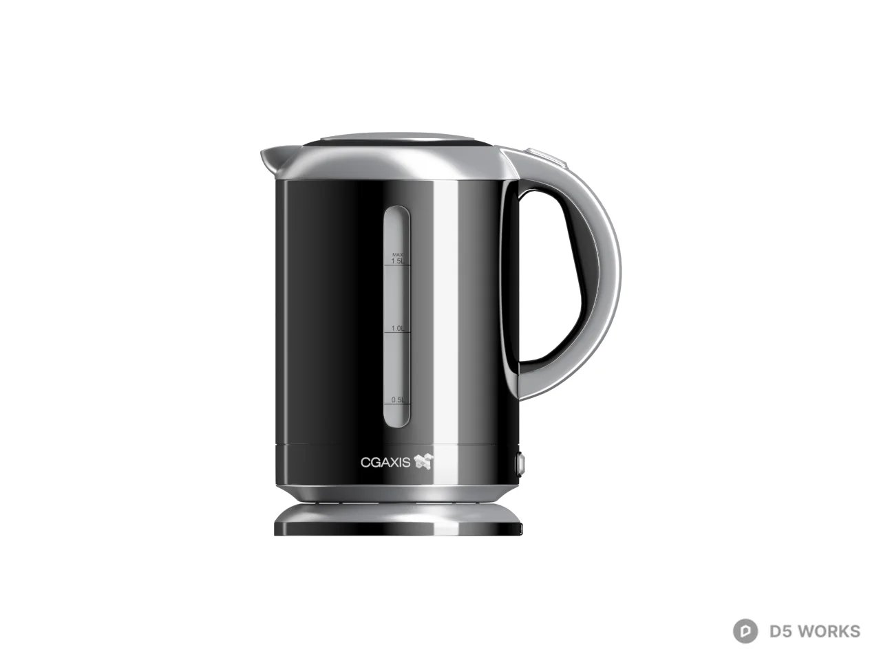 Stainless Steel Electric Kettle 3d model thumbnail 2