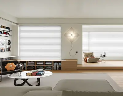 Minimalist Living Room with Platform Design 3d model