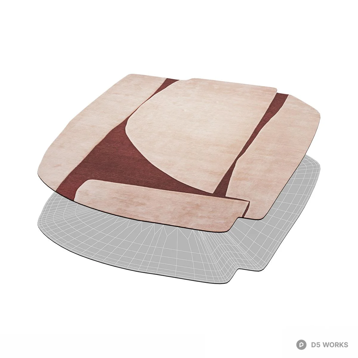 Abstract Patterned Area Rug 3d model thumbnail 2
