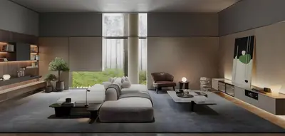 Modern Home Living Room 3d model