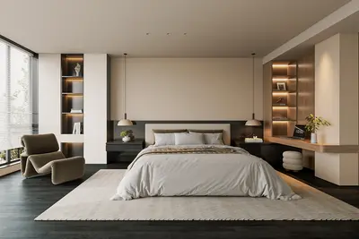 New Chinese Wabi-Sabi Home Bedroom