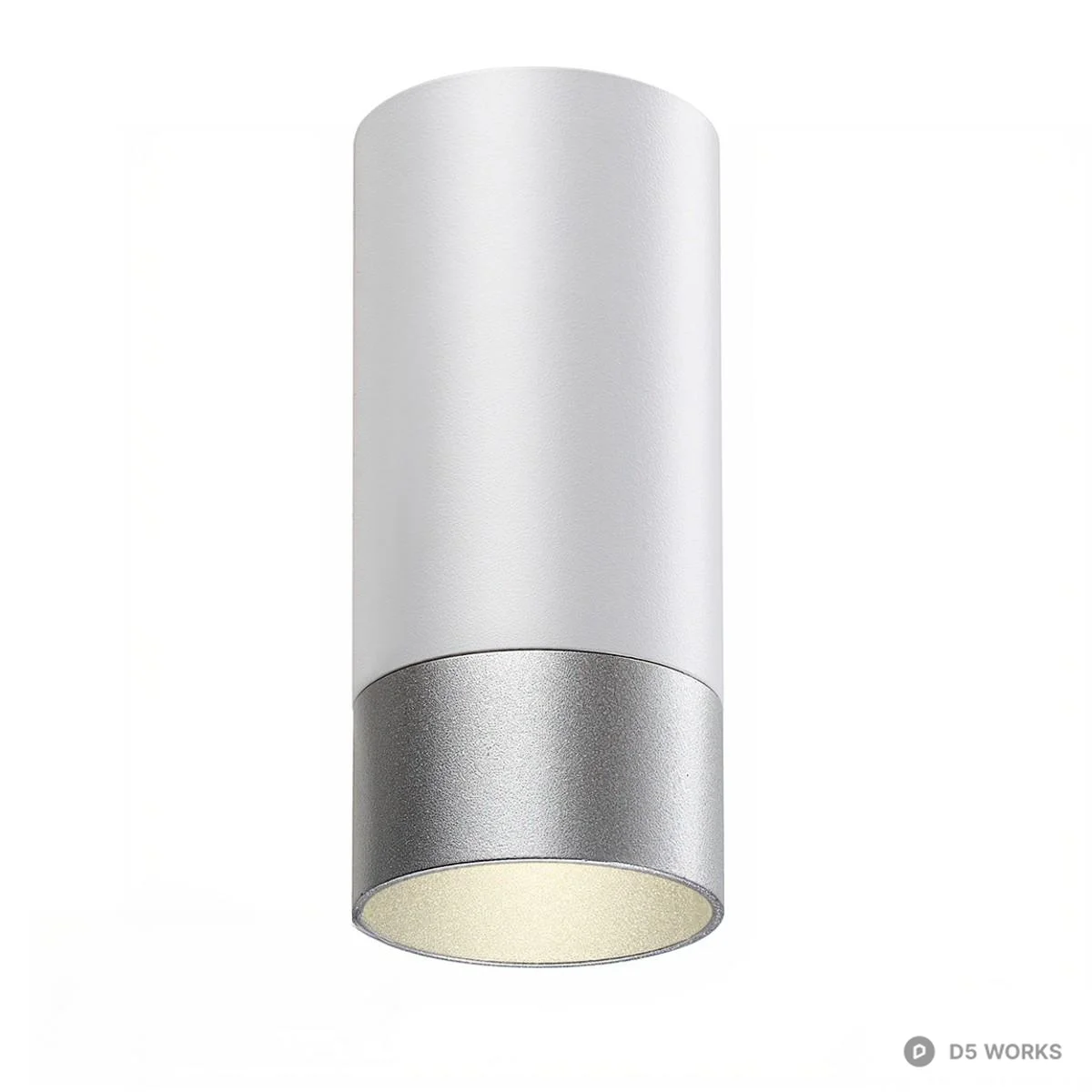 Matte Black Cylindrical Downlight 3d model thumbnail 3
