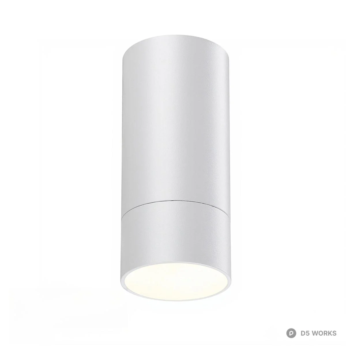 Matte Black Cylindrical Downlight 3d model thumbnail 2