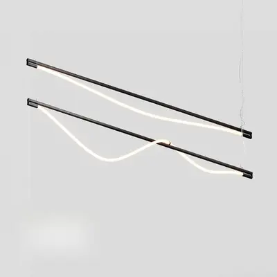 Minimalist Linear Pendant Light 3d model