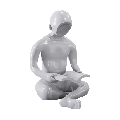 Modern Reading Figure Sculpture 