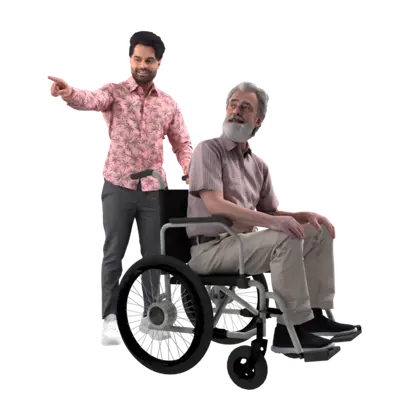 Father and son 02 3d model
