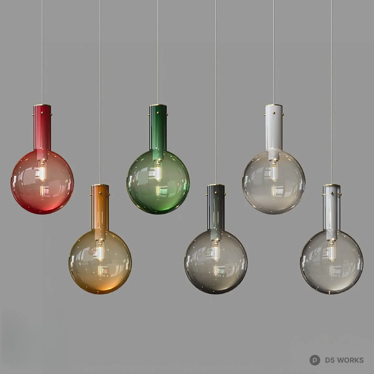 Laboratory Flask Pendant Lights 3d model - Image 1