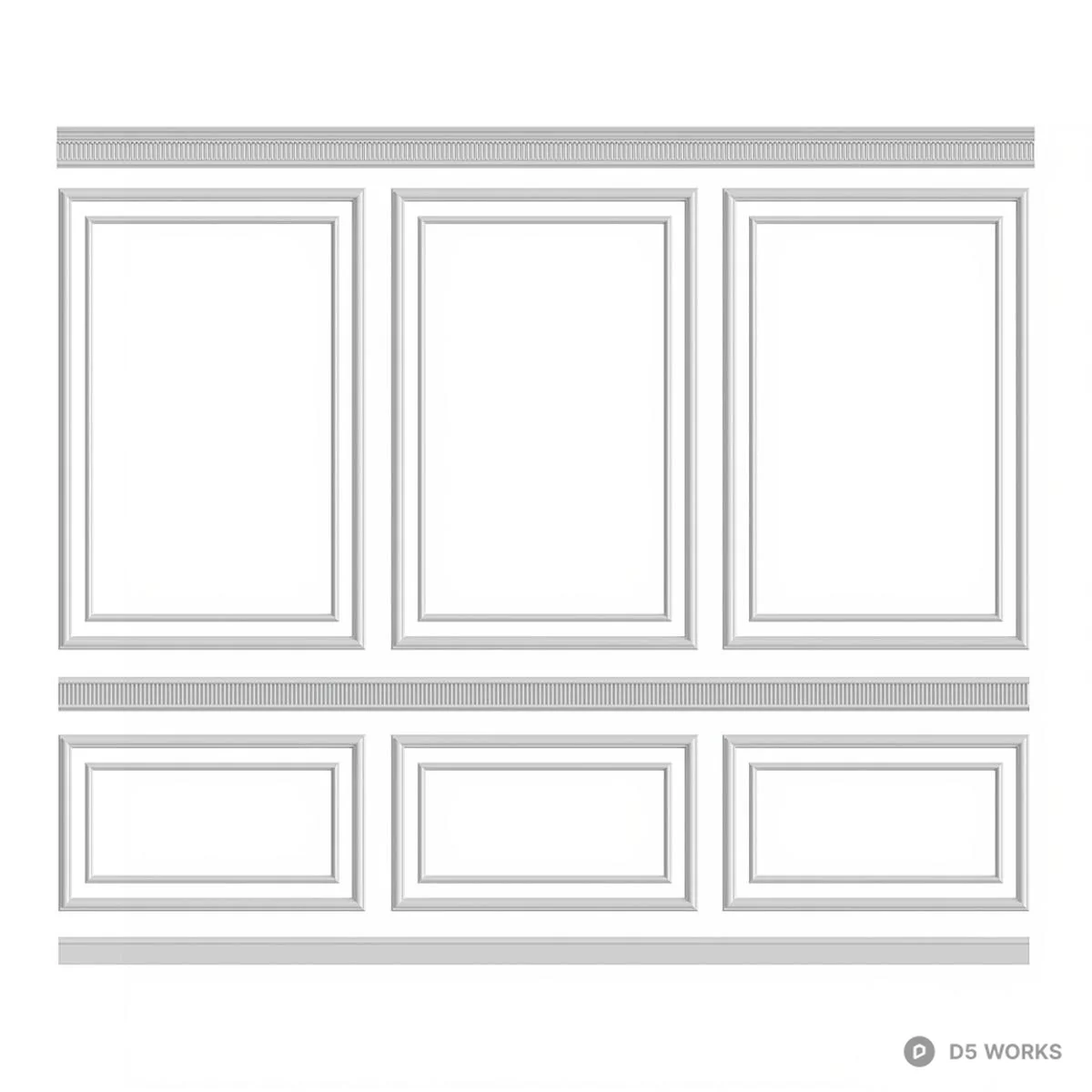 Classic Panel Molding 3d model - Image 1