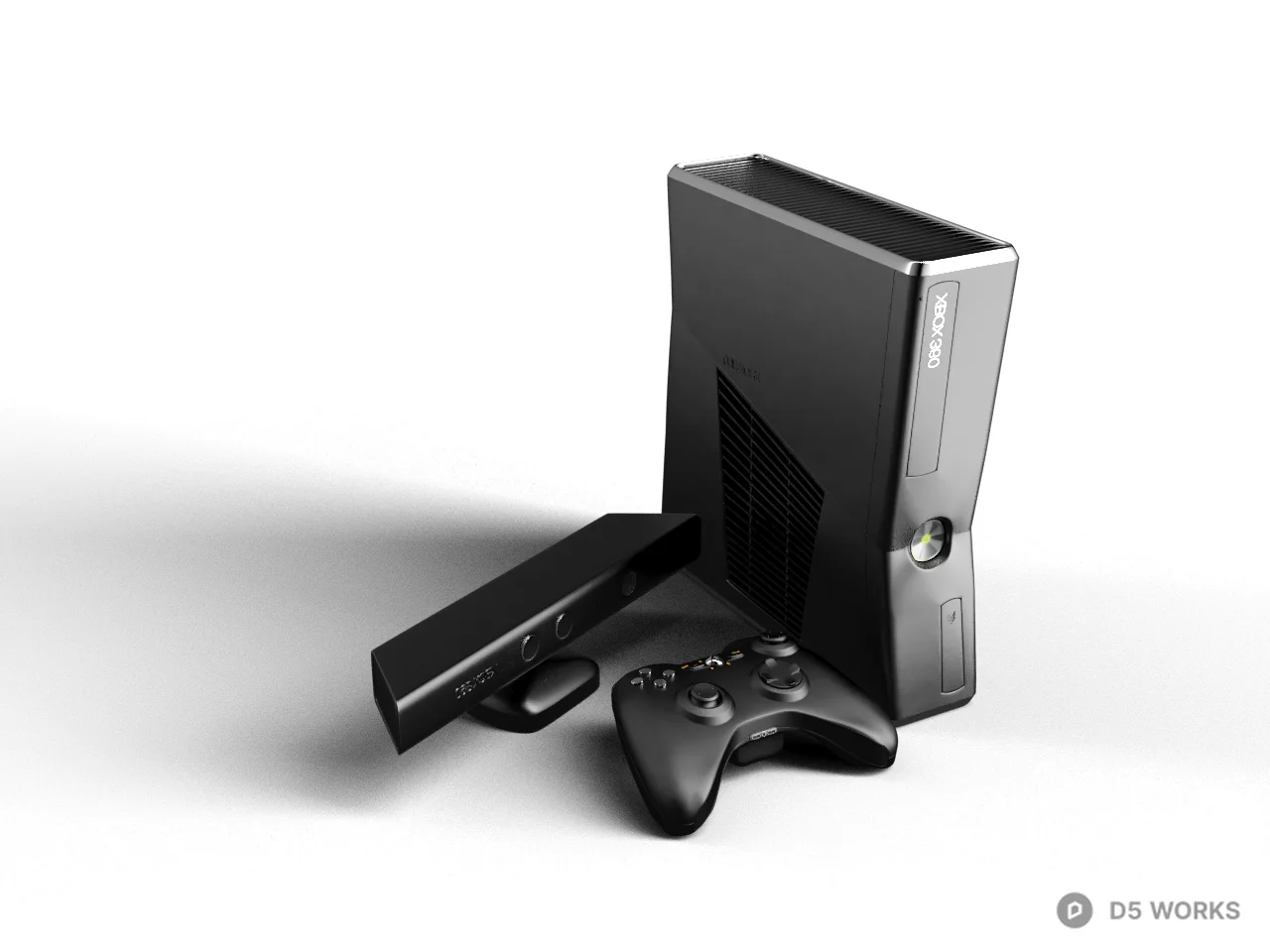 Gaming Console With Controller 3d model - Image 1